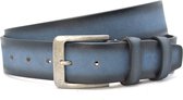 Ceinture de jeans cool en cuir bleu marine avec côtés Pistolets - 100% cuir - bleu marine - Taille 115 - Longueur totale de la ceinture 130 cm